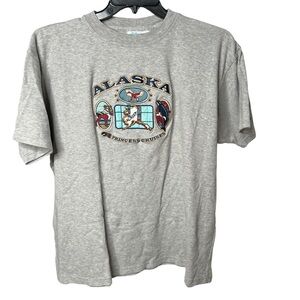 Princess Cruises Alaska T-Shirt Men's XL Short‎ Sleeve  Embroidered Logo Gray